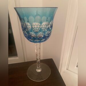 Rare Waterford Simply Pastel Blue Water Glass Goblet
